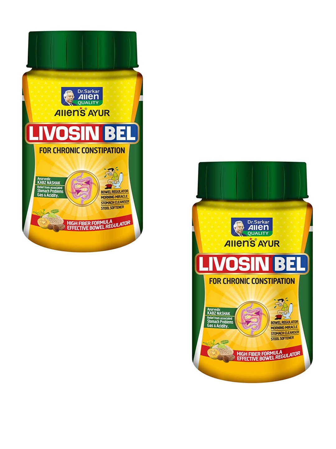 

ALLEN Set Of 2 Livosin Bel 400g Each, Brown