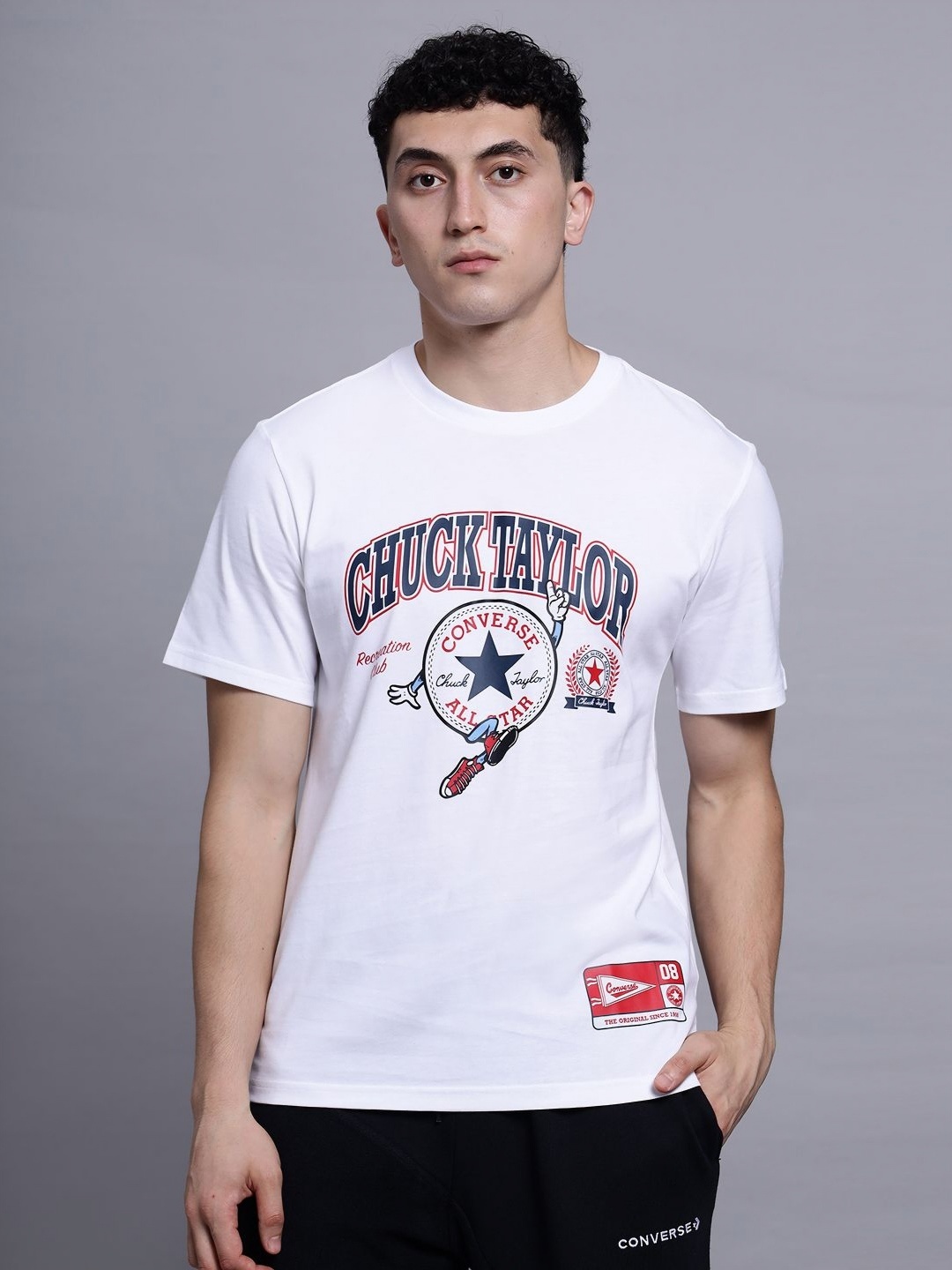 

Converse Men Chucks Retro Collegiate Graphic T-Shirt, White