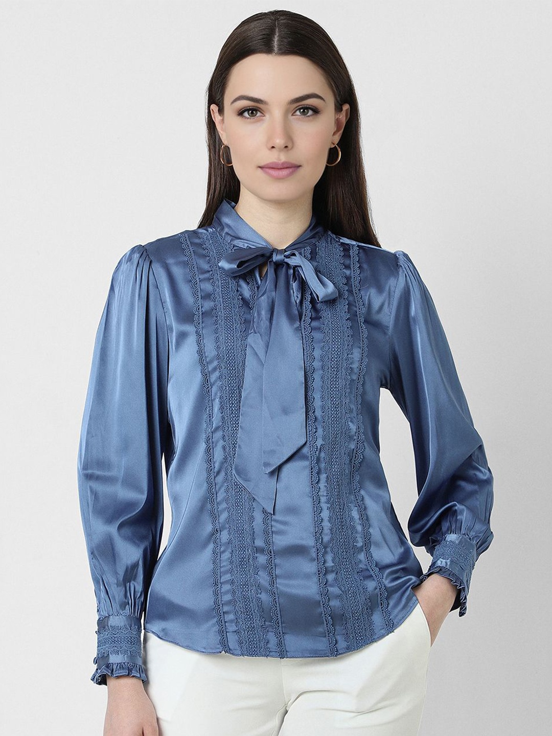 

Van Heusen Woman Women Opaque Formal Shirt, Blue