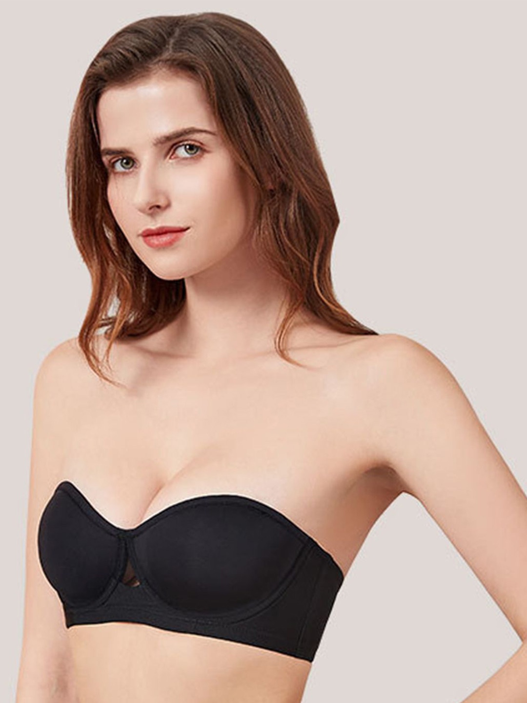 

LULU & SKY Bra Medium Coverage Lightly Padded, Black