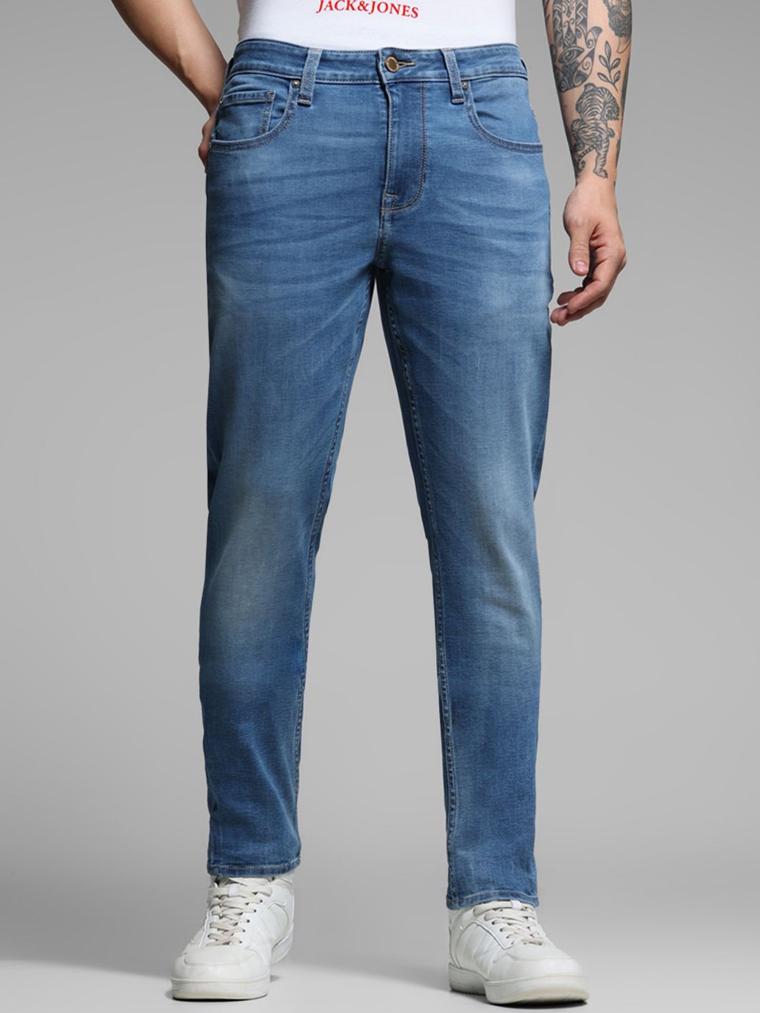

Jack & Jones Men Slim Fit Heavy Fade Stretchable Jeans, Blue