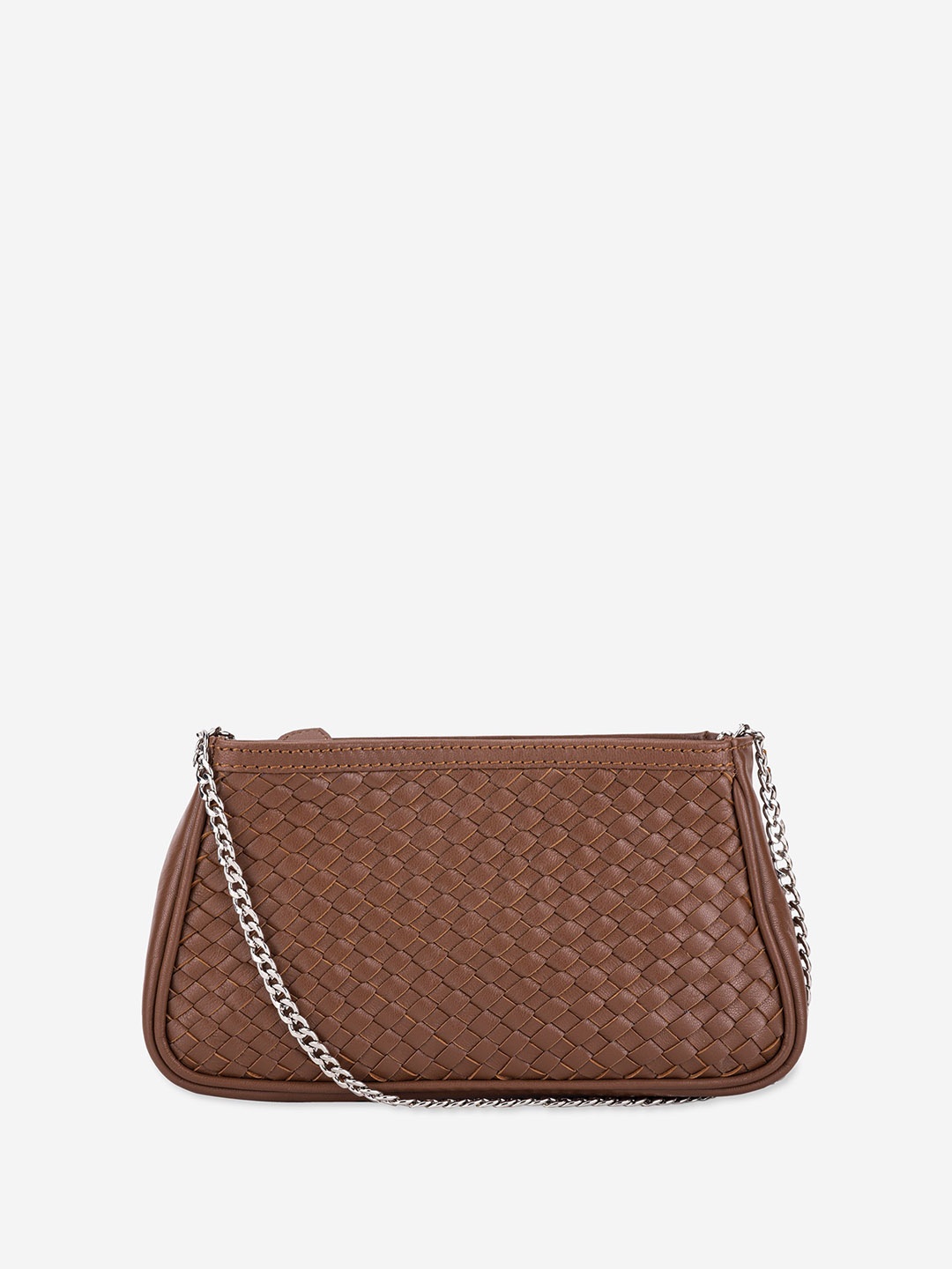 

Abelardo De Moda Leather Structured Sling Bag with Quilted, Brown