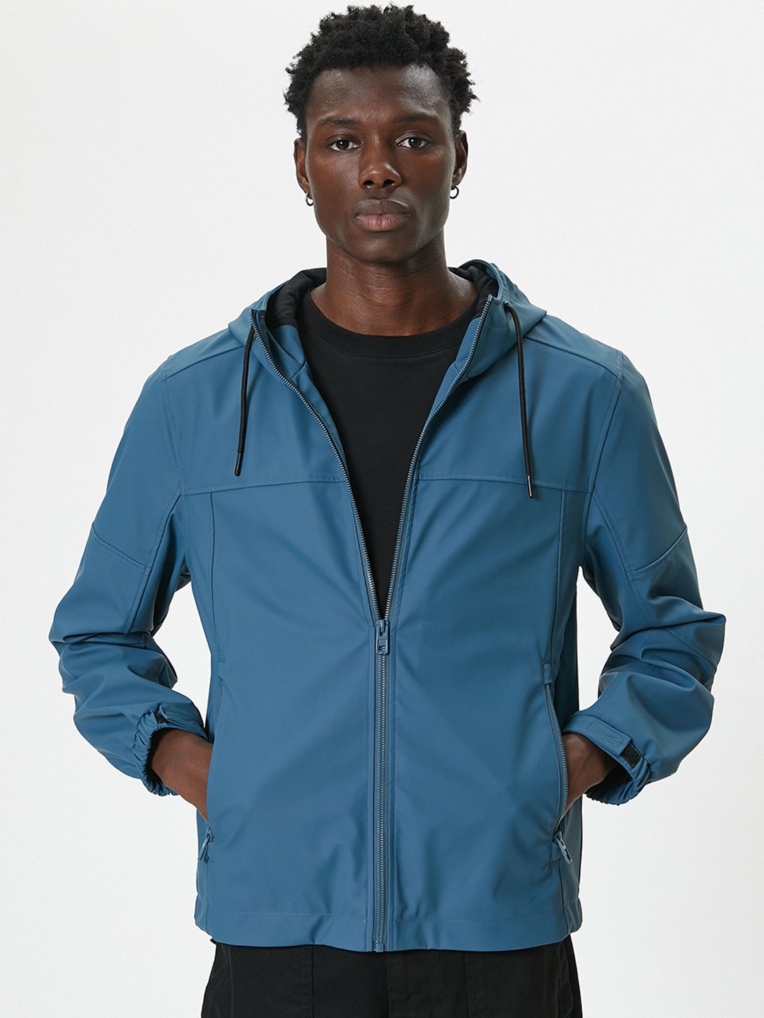 

Koton Men Longline Bomber Jacket, Blue