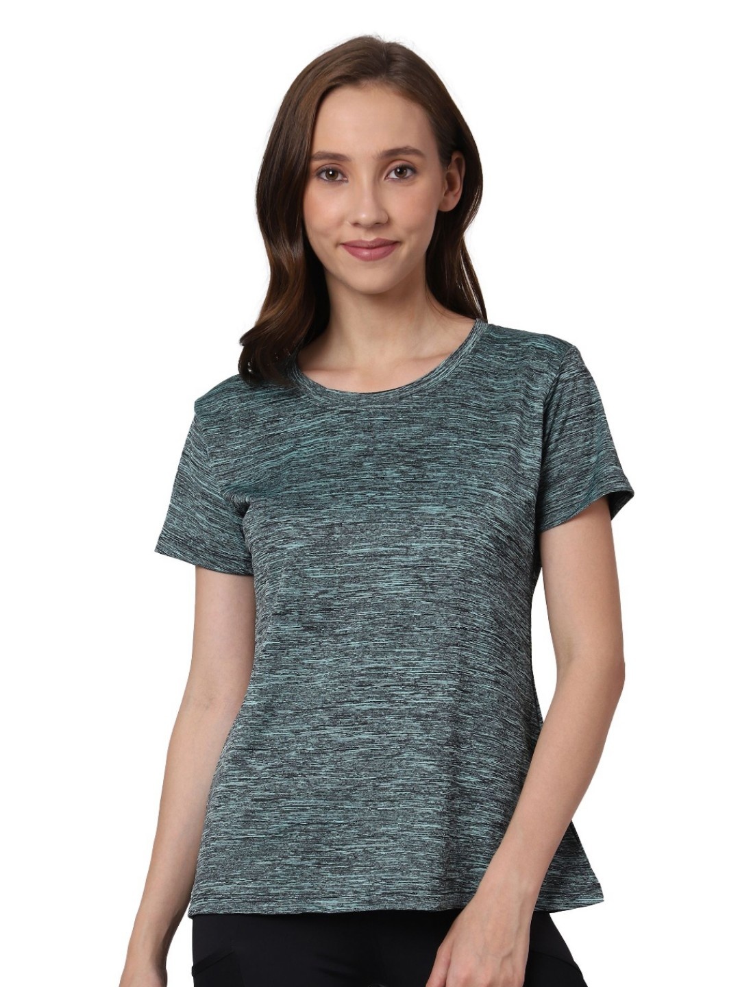 

Urban Komfort Women Solid Round Neck T-Shirt, Green