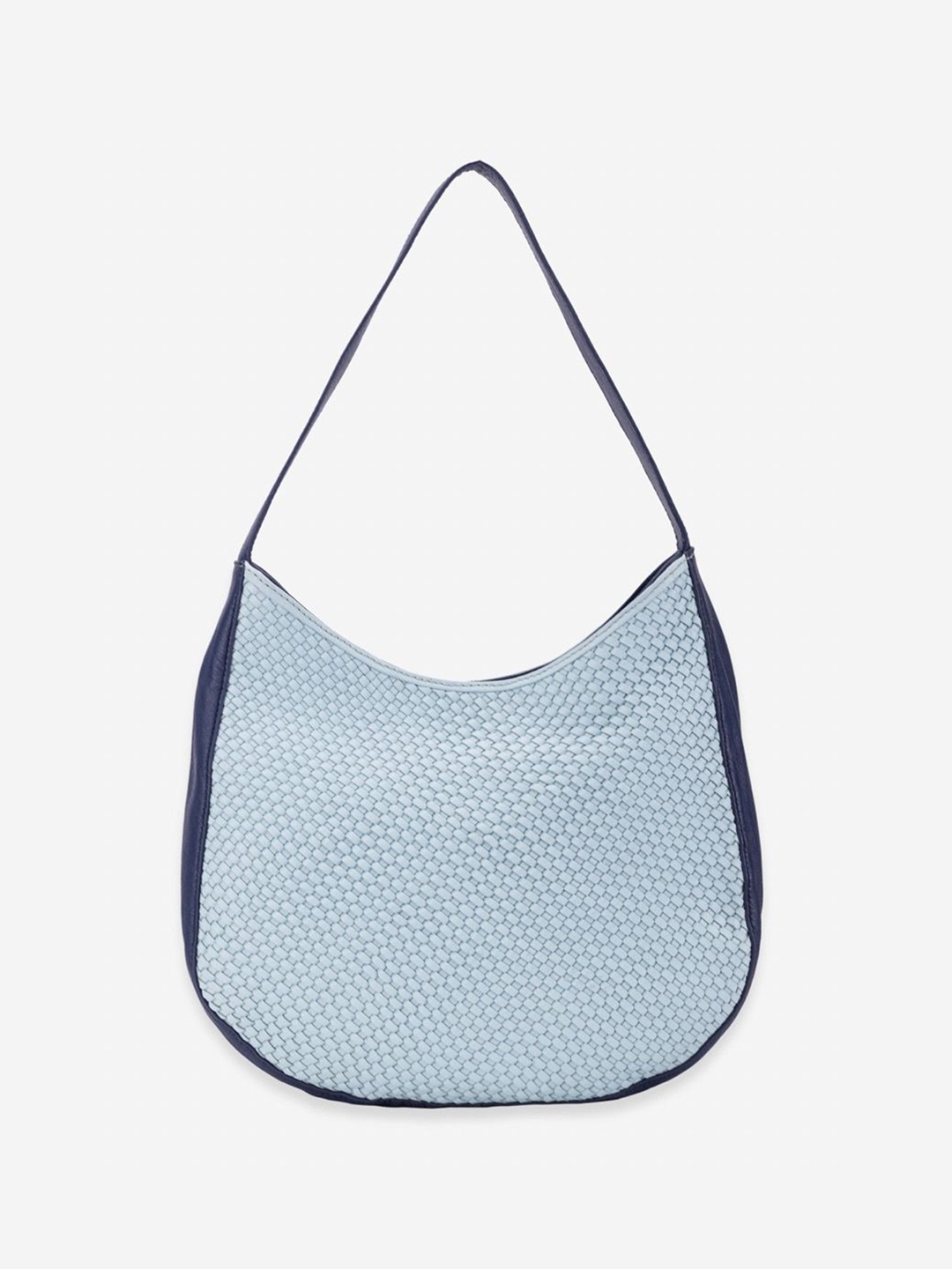 

Abelardo De Moda Leather Oversized Shopper Hobo Bag with Cut Work, Blue