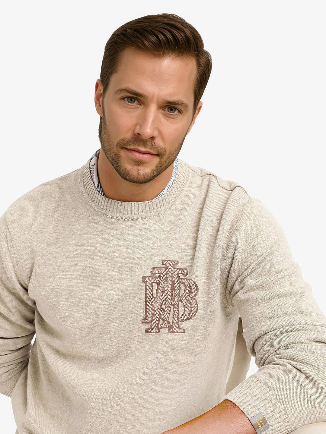 

RARE RABBIT Men Pullover, Beige