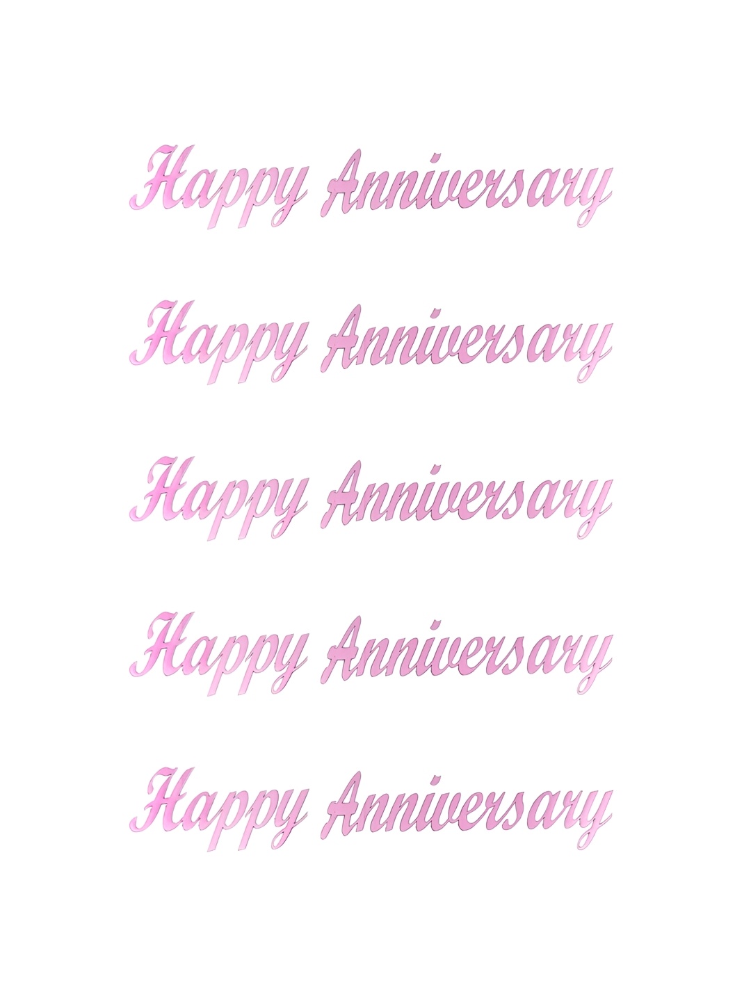 

Comet Busters Pink 5 Pieces Happy Anniversary Self-Adhesive Stickers