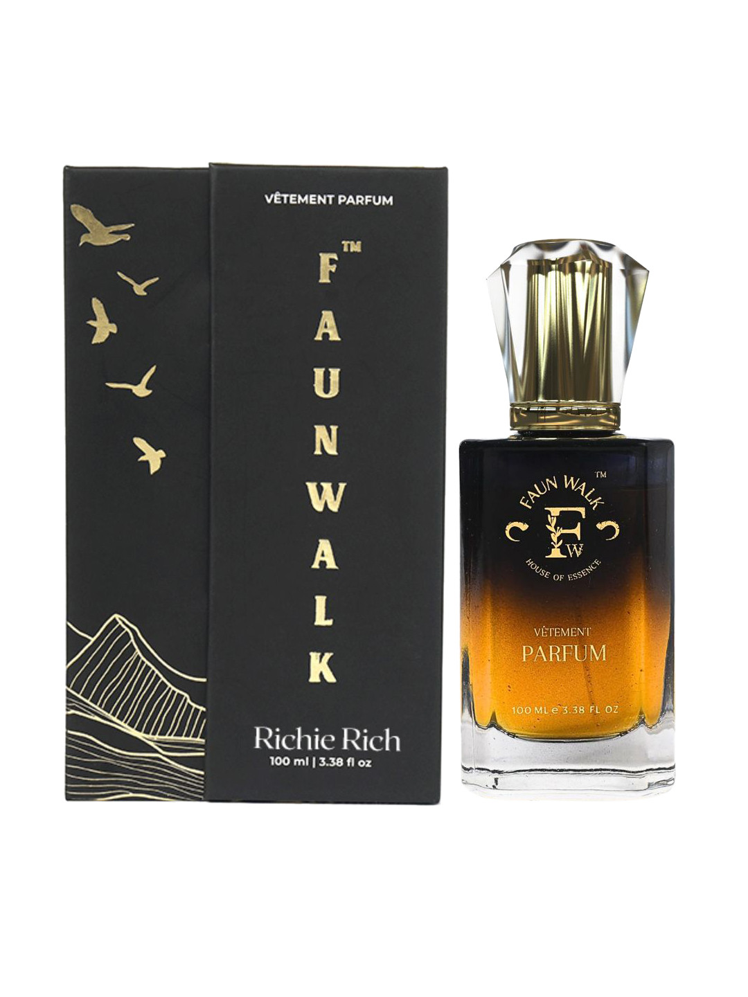 

FAUN WALK Men Richie Rich Long Lasting Perfume - 100ml, Black