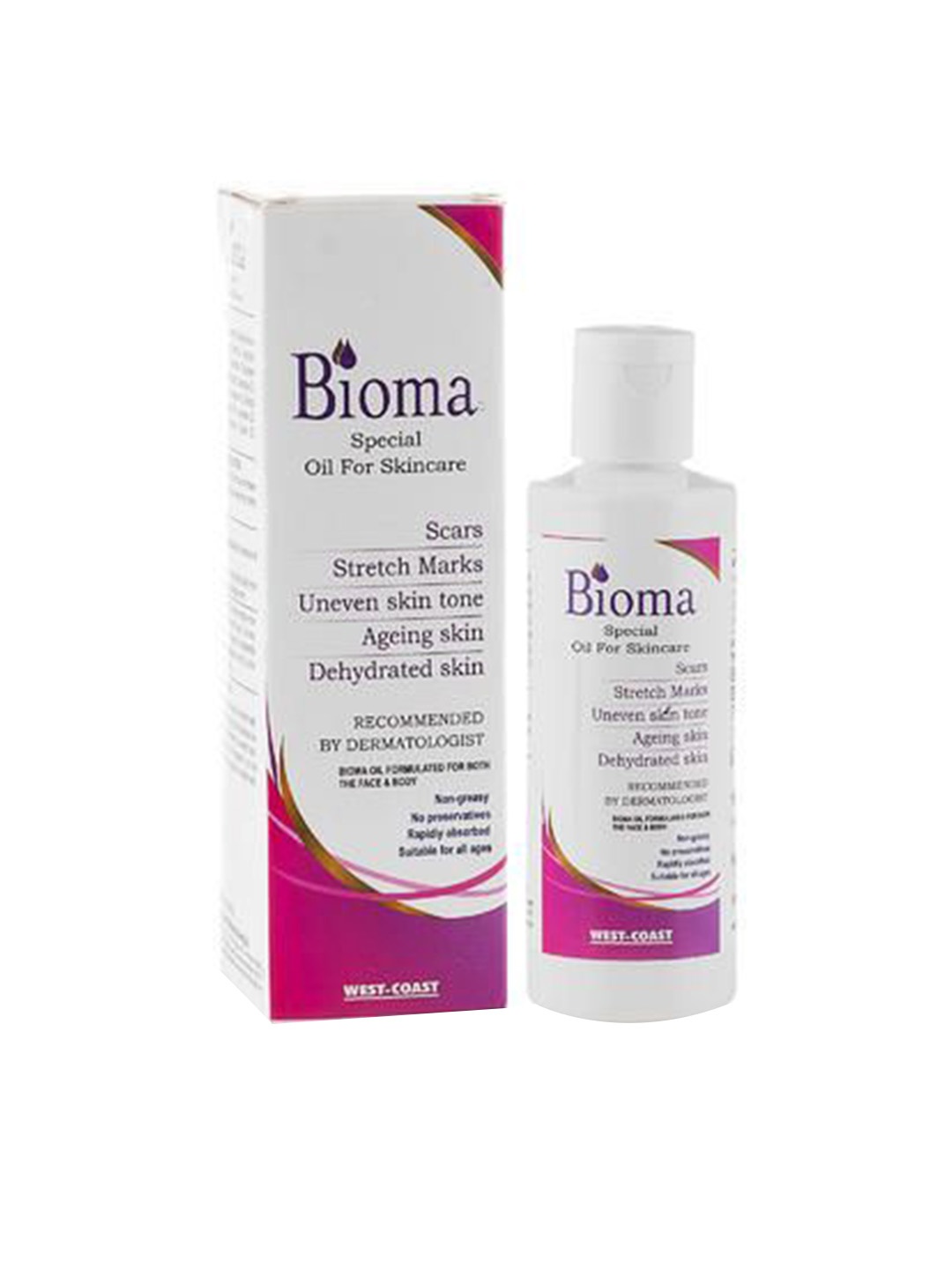 

WestCoast Bioma Oil For Skincare With Vitamin A - 60ml, White