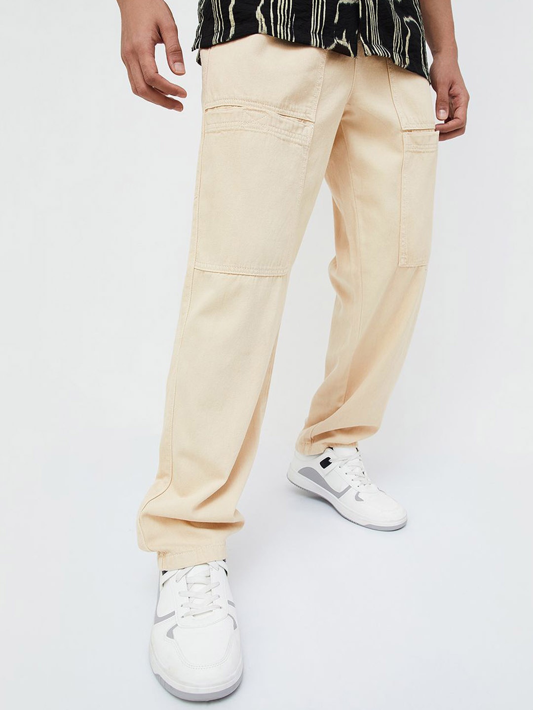 

Forca by Lifestyle Men Cargos Trousers, Beige