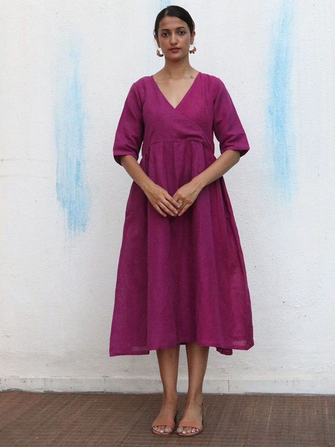 

Chidiyaa Empire Midi Dress, Purple