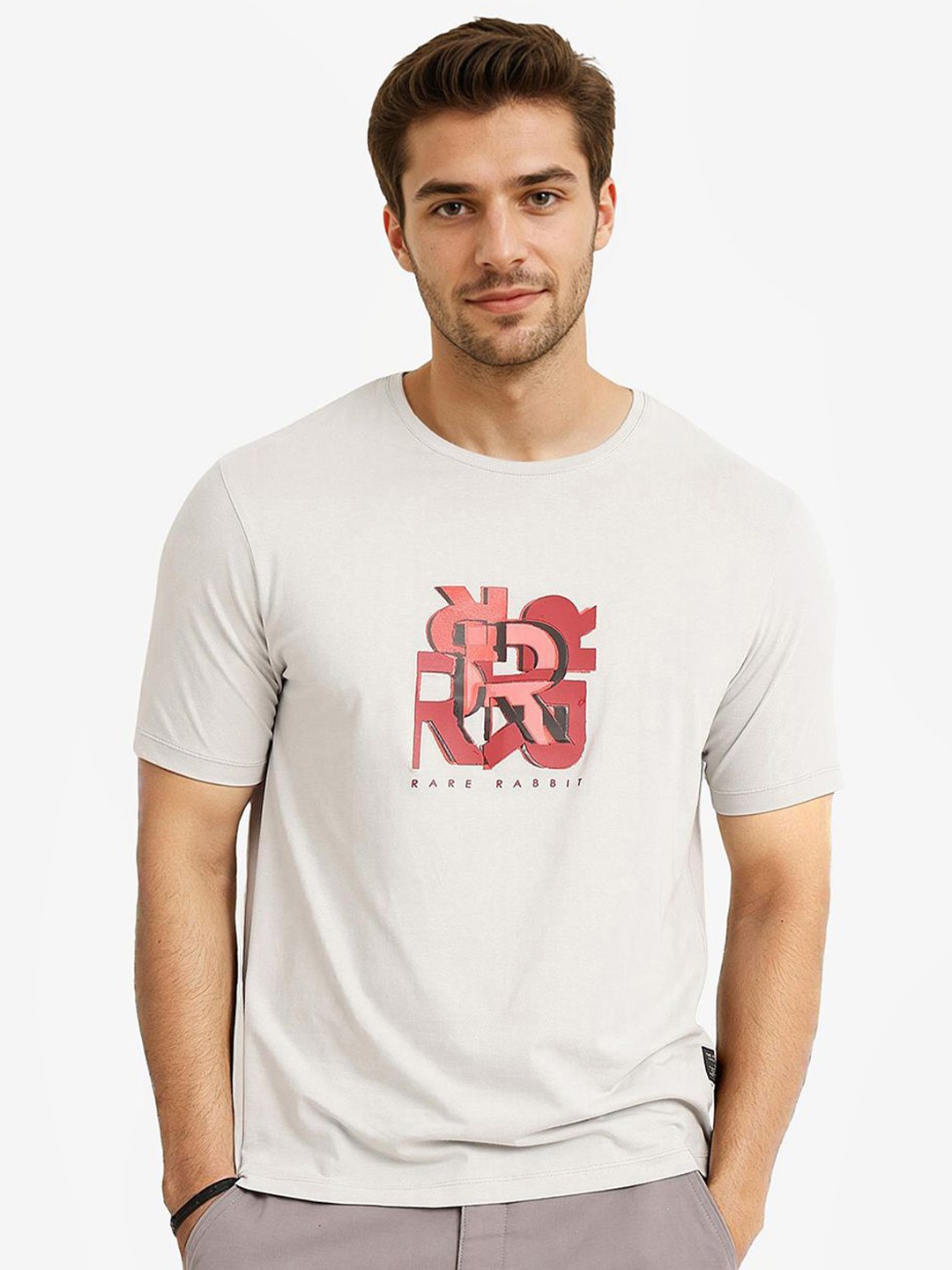 

RARE RABBIT Men T-shirt, Grey