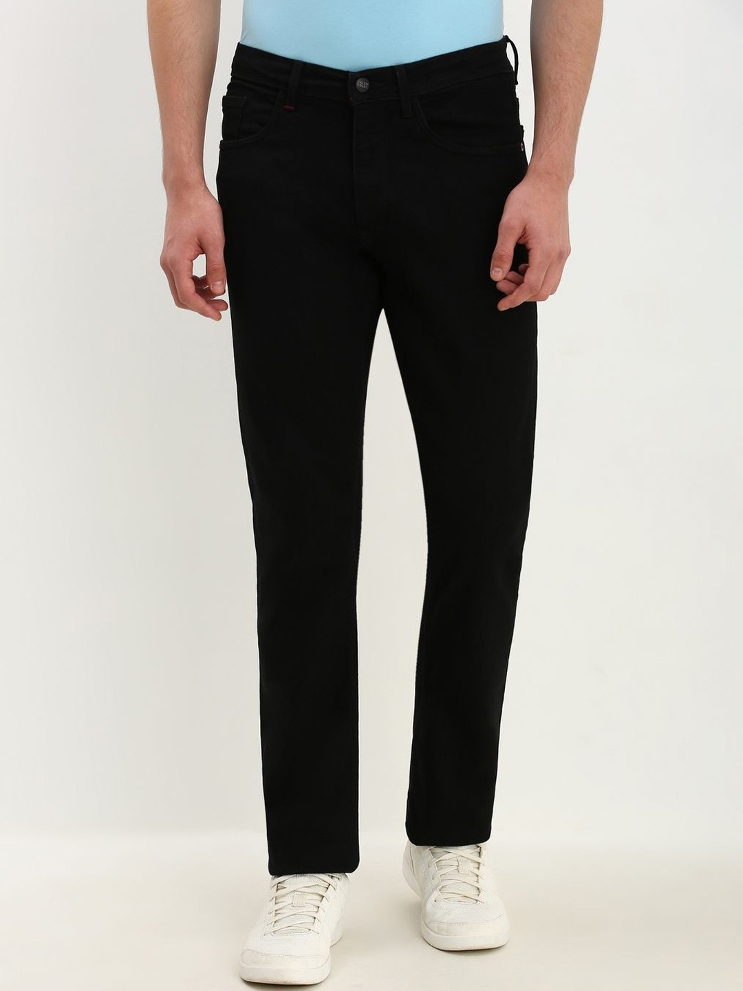 

Allen Solly Men Straight Fit Clean Jeans, Black