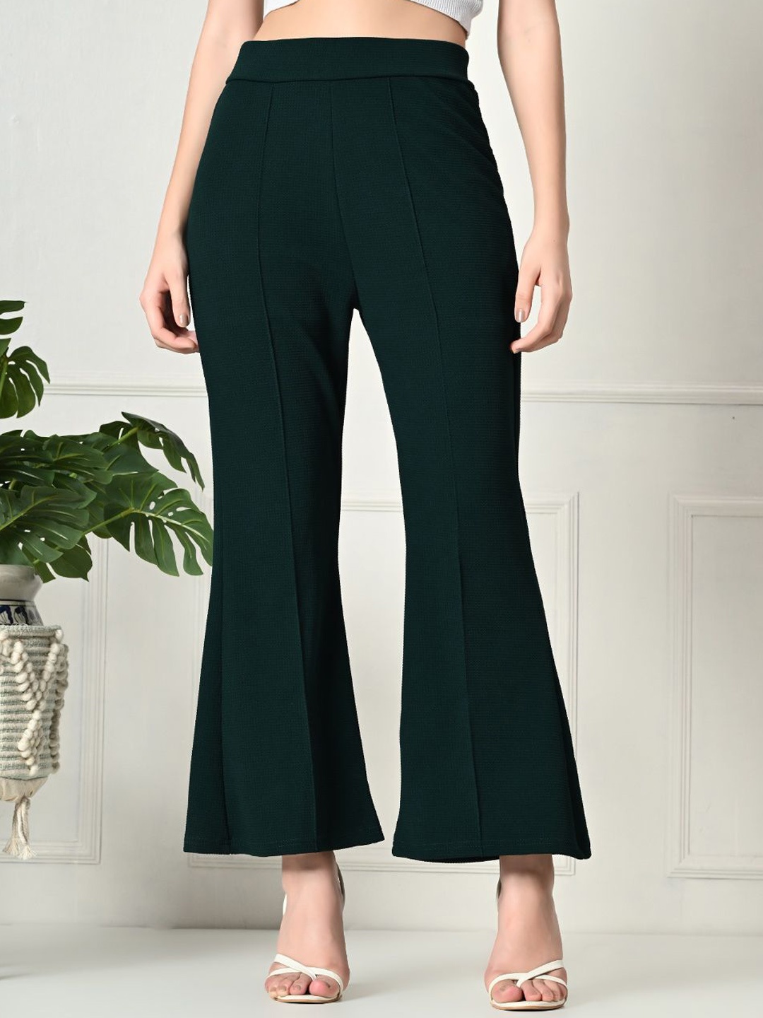 

Gladly Women Relaxed High-Rise Trousers, Green