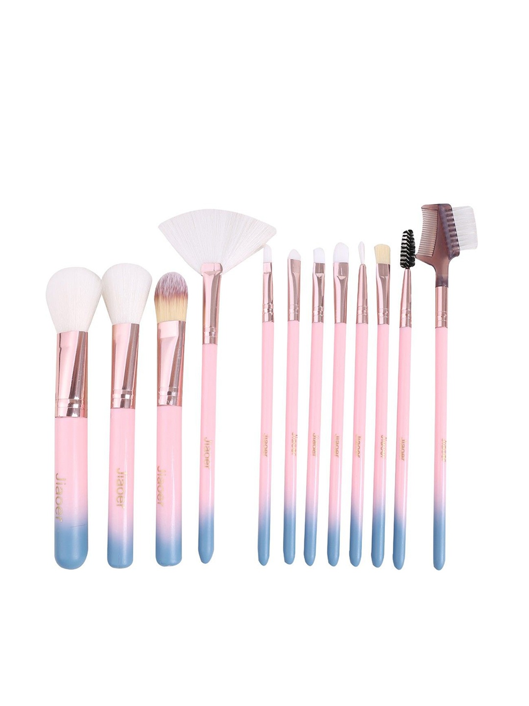 

Yoana Set of 12 Makeup Brushes With Storage Box, Pink