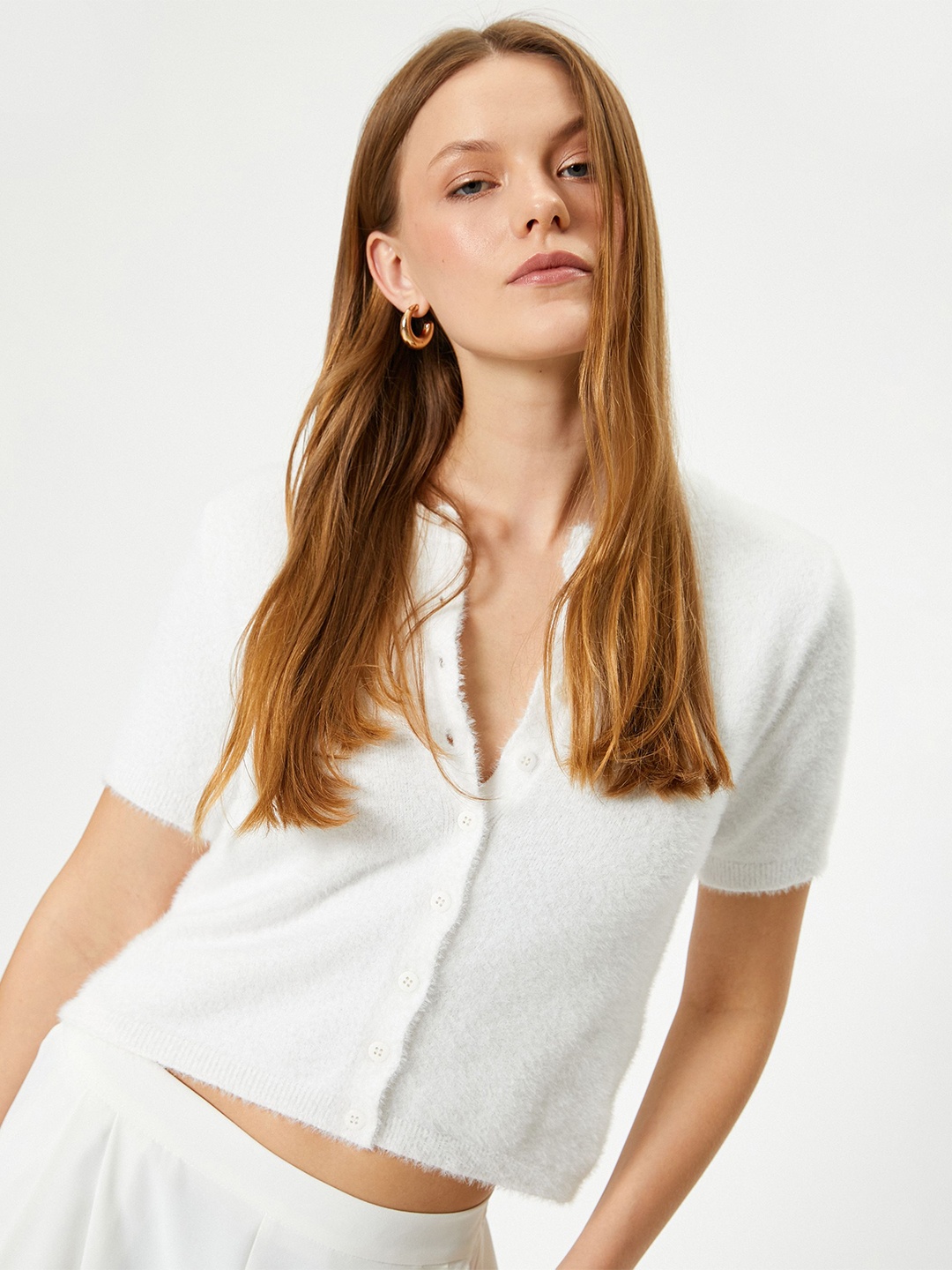 

Koton Women Crop Cardigan, White