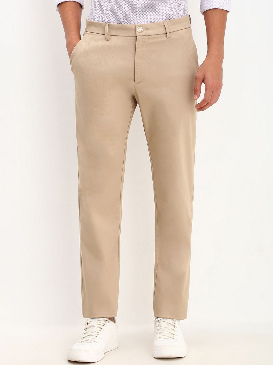 

Allen Solly Men Regular Fit Trousers, Khaki