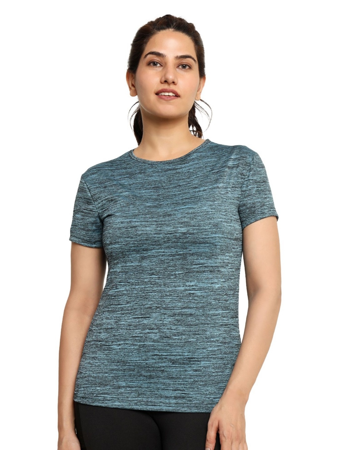 

Urban Komfort Women Solid Round Neck T-Shirt, Blue