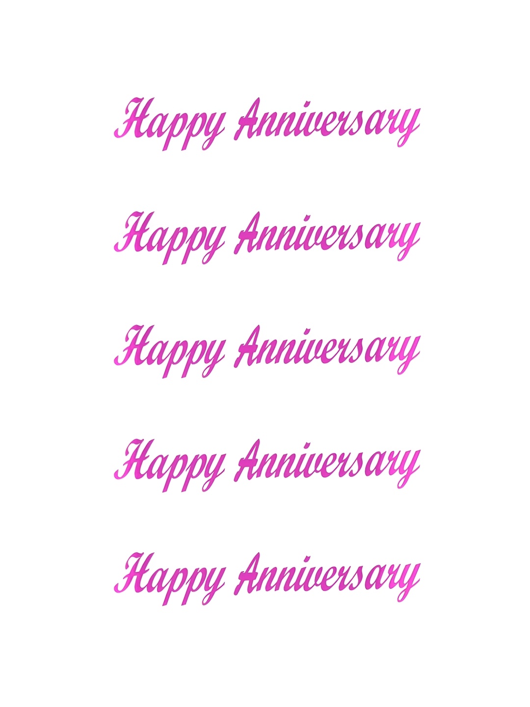 

Comet Busters Pink 5 Pieces Happy Anniversary Self-Adhesive Stickers