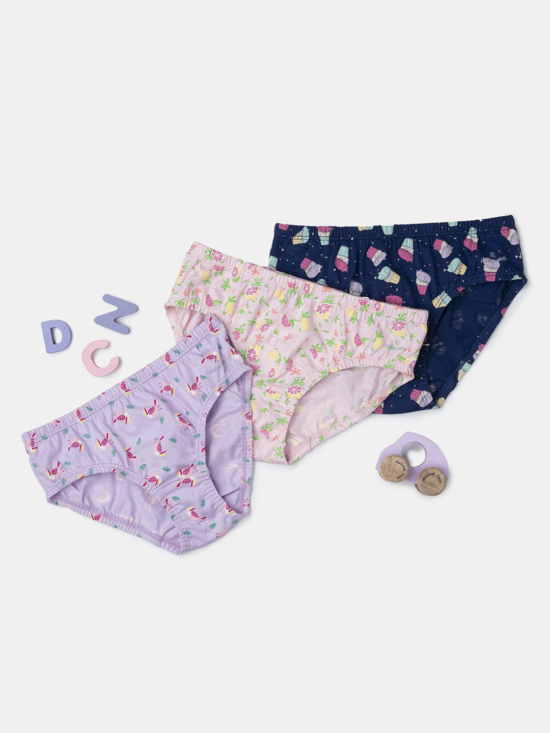 

Jockey Girl's Pack of 3 Super Combed Cotton Panty with Ultrasoft Waistband-SG01, Blue