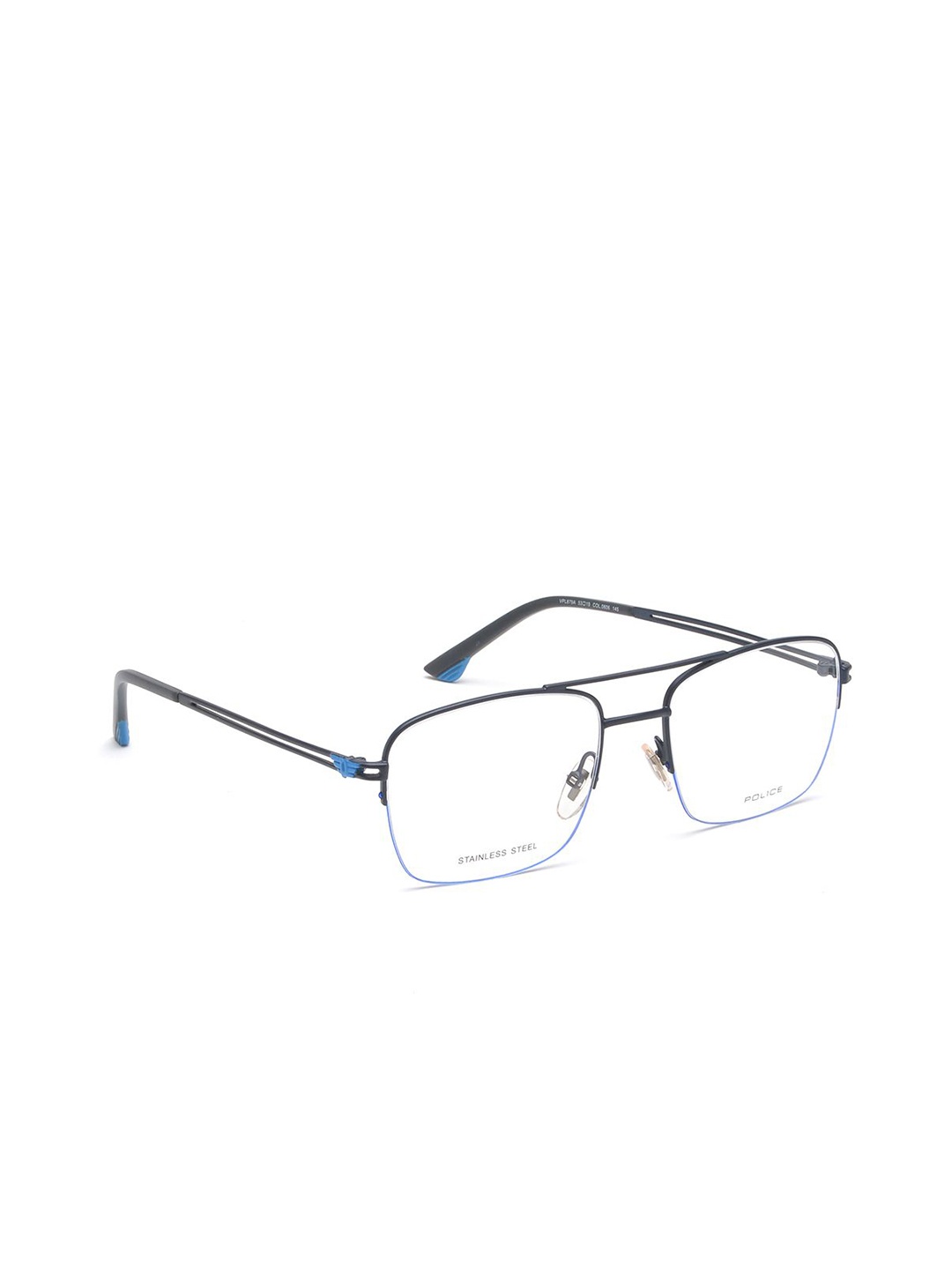 

Police Men Half Rim Square Frames, Blue