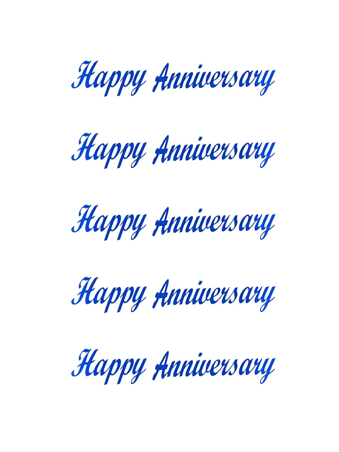 

Comet Busters Blue 5 Pieces Happy Anniversary Self-Adhesive Stickers