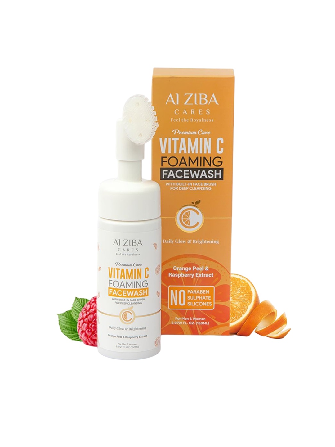 

ALZIBA CARES Vitamin C Deep Cleansing Foaming Face Wash - 150ml, White