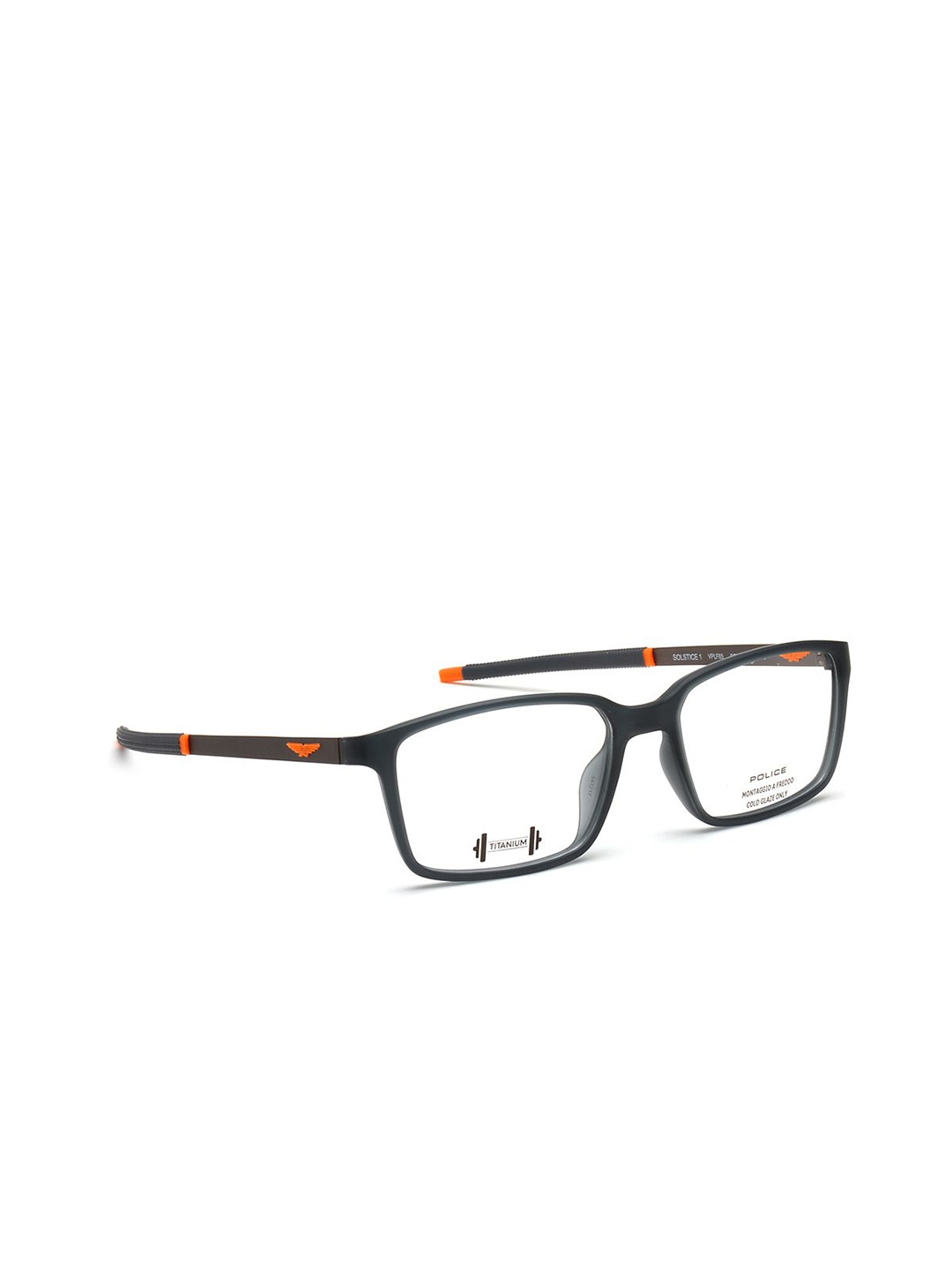 

Police Men Full Rim Square Frames, Grey