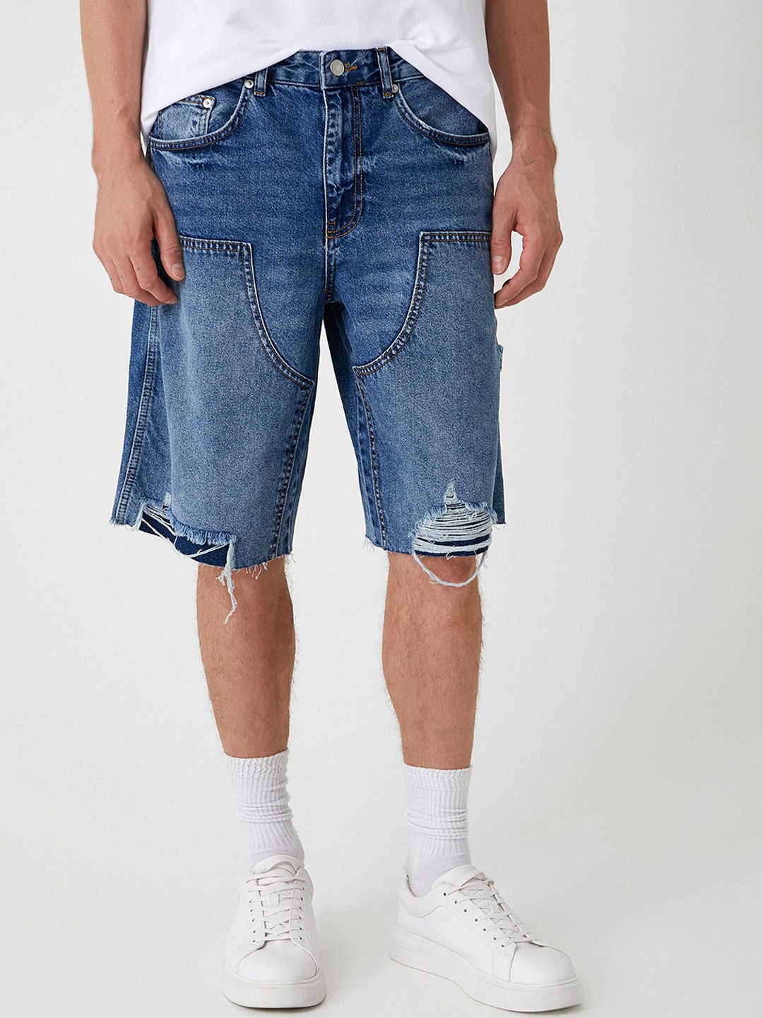 

Koton Men Loose Fit Denim Shorts, Blue