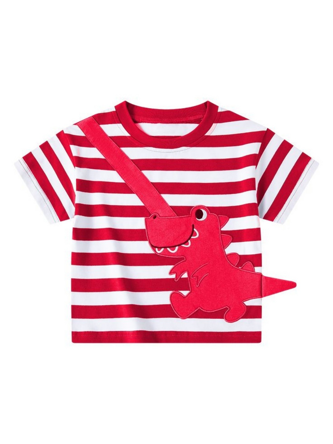 

StyleCast Kids Striped Pockets T-shirt, Red