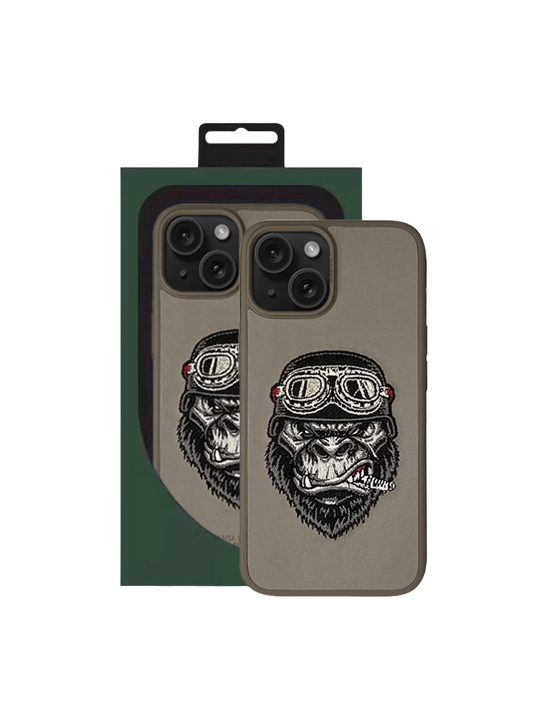 

TREEMODA Quirky Printed iPhone 15 Back Case Mobile Accessories, Grey
