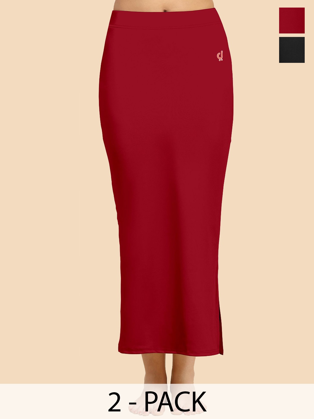 

Trendmalls Pack Of 2 Saree Shapewear, Red
