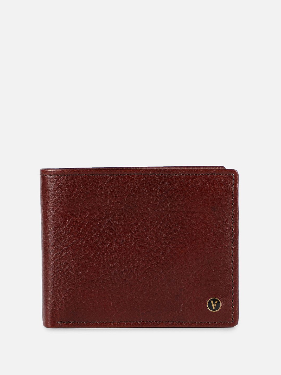 

Van Heusen Men Textured Leather Two Fold Wallet, Brown