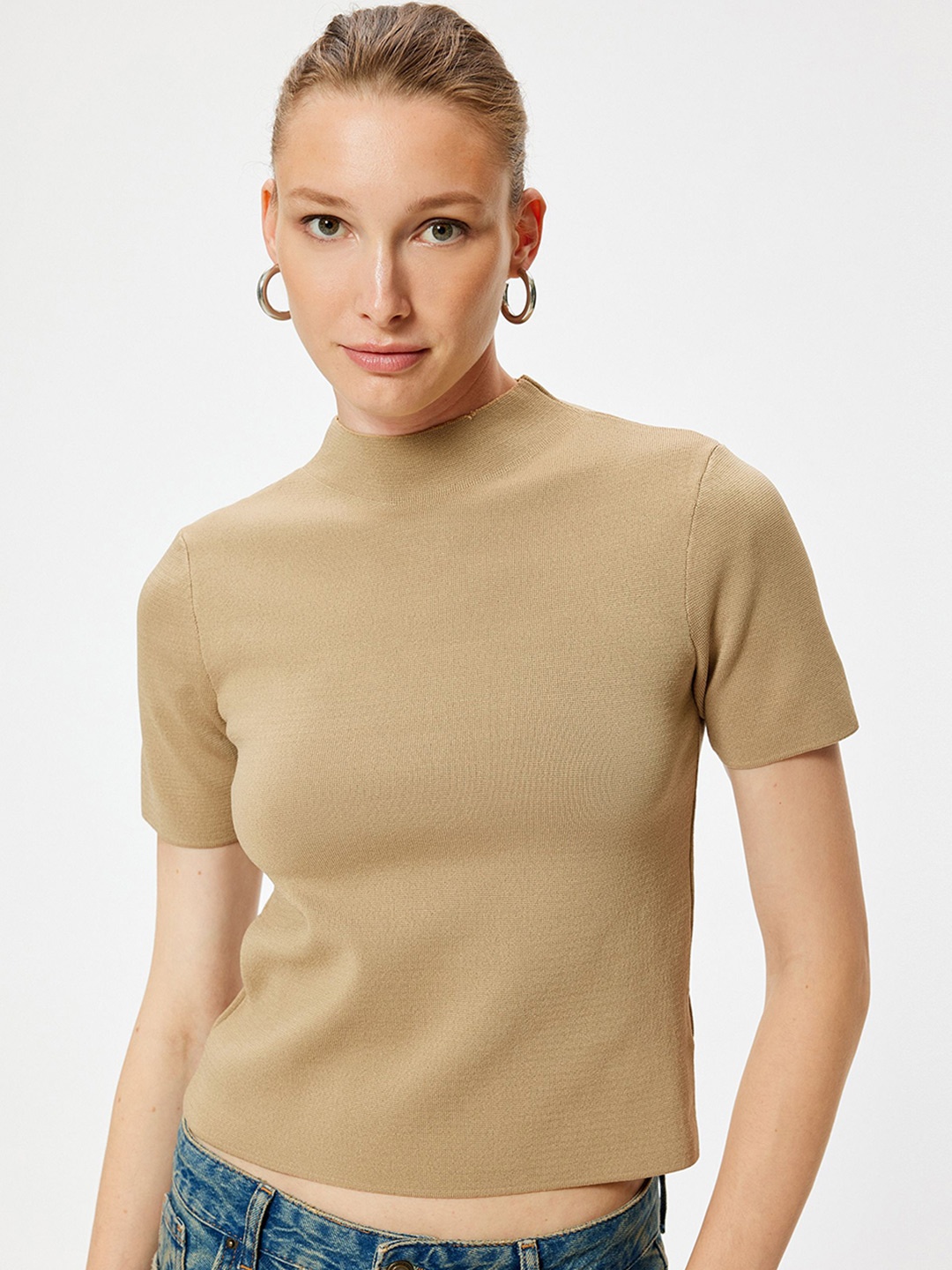 

Koton Women Pullover, Camel brown