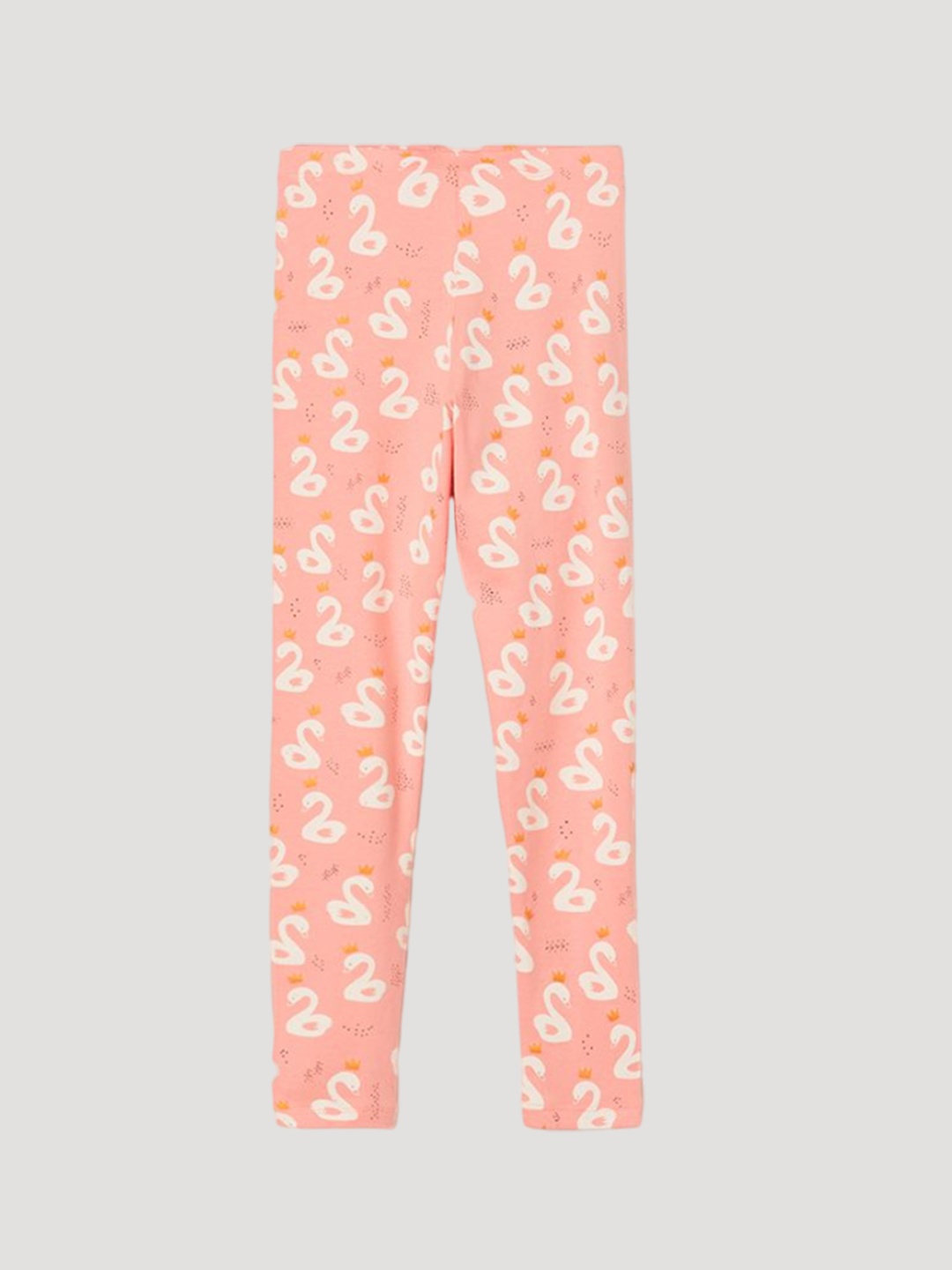 

Fame Forever by Lifestyle Girls Pure Cotton Printed Leggings, Peach