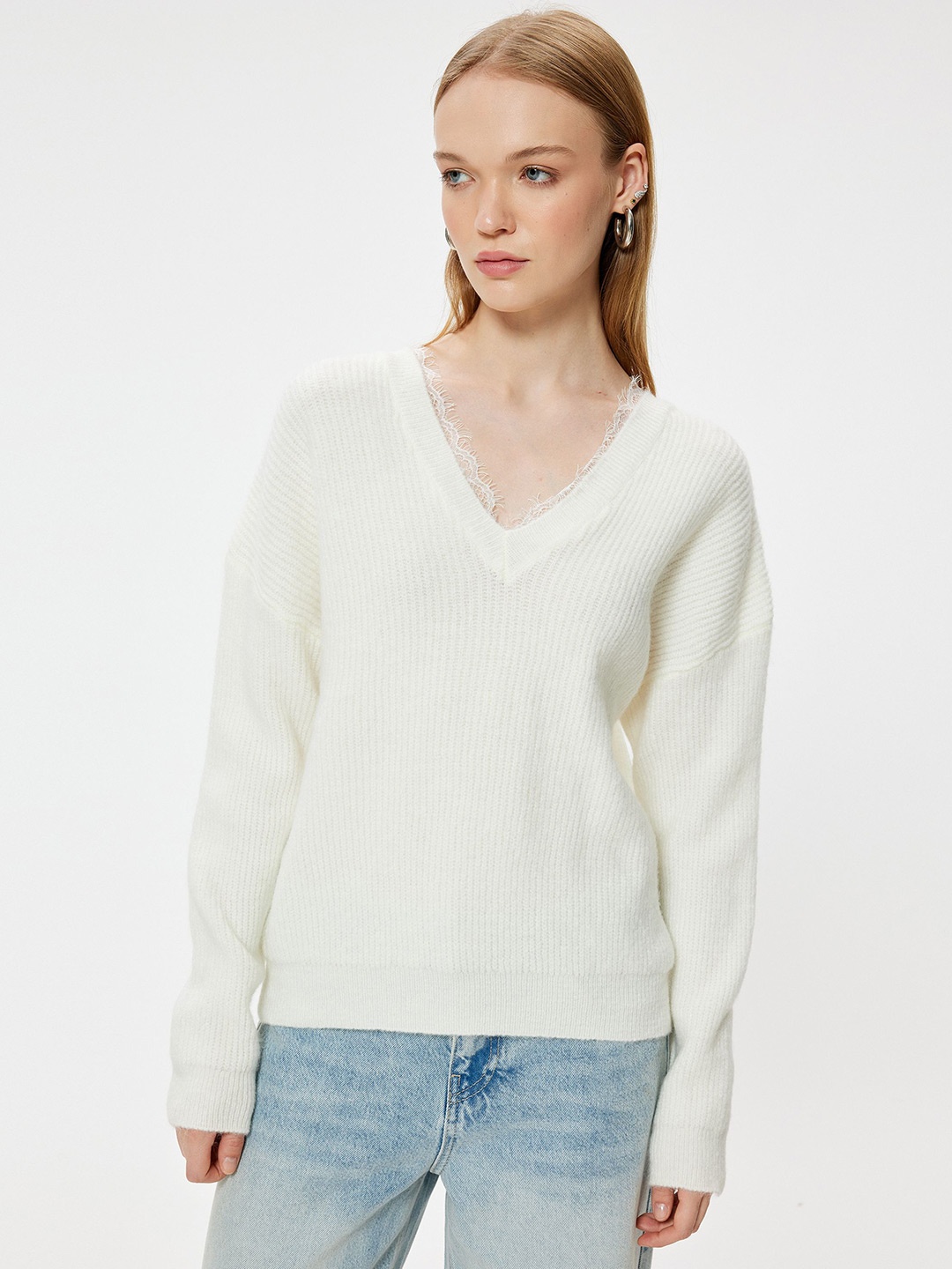 

Koton Women Pullover, Off white