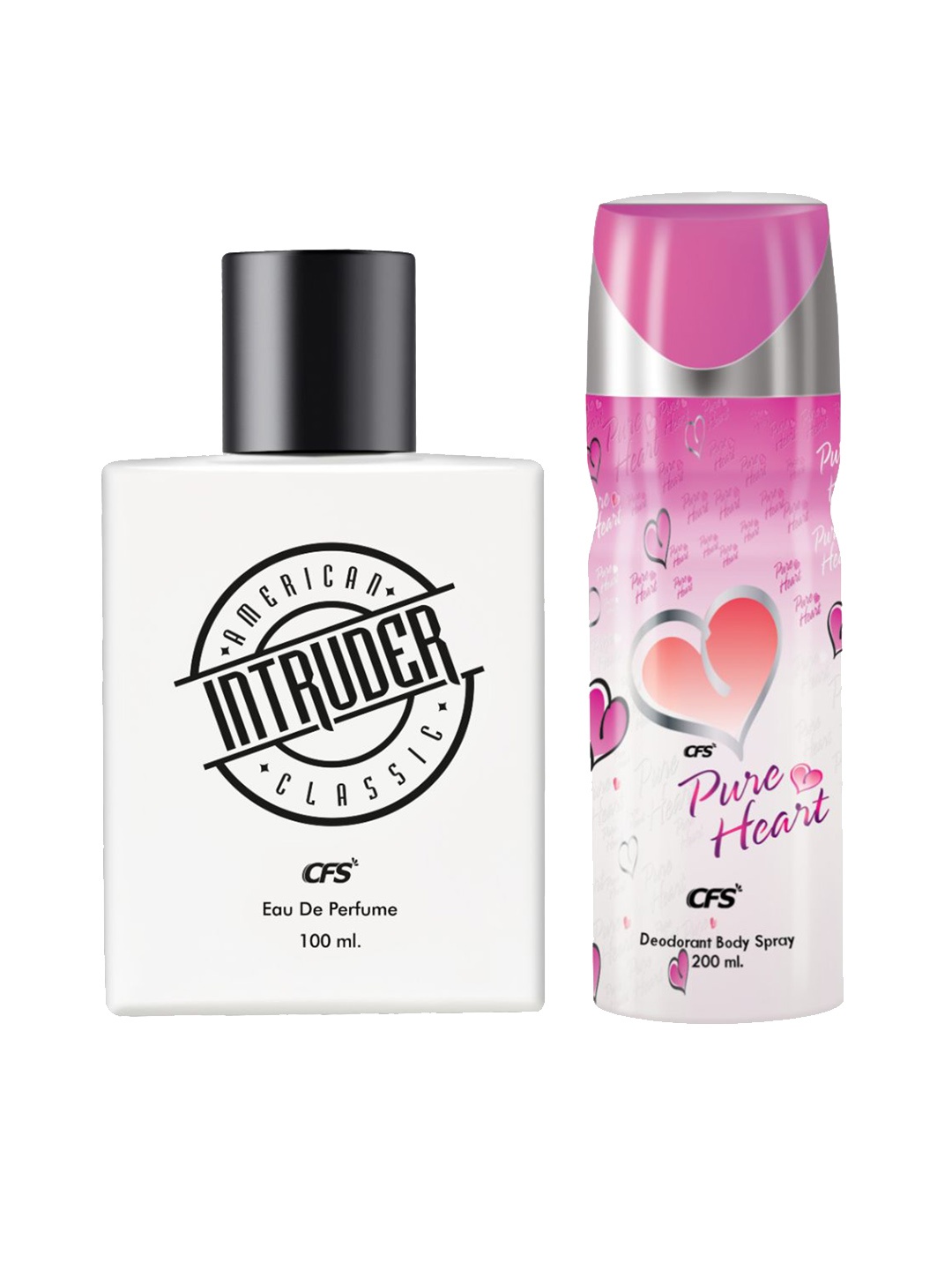 

CFS Set of Intruder Eau De Parfum 100ml & Pure Heart Long Lasting Deodorant Spray 200ml, Pink