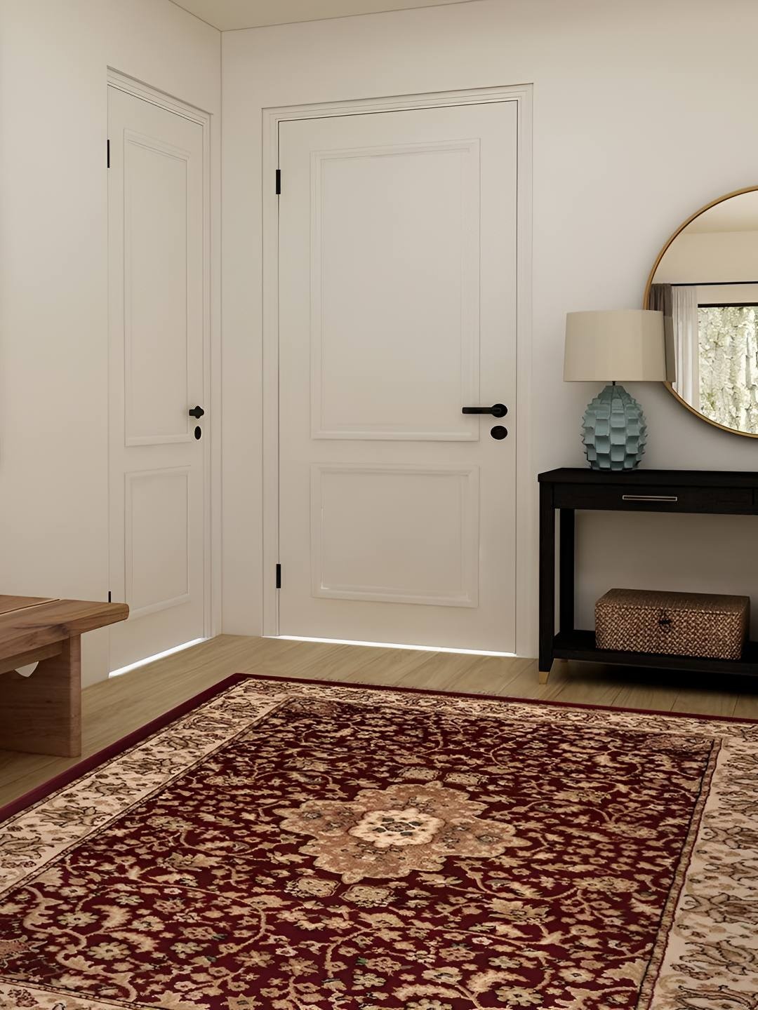 

Sapana Carpet-Mats Maroon Regular Traditional Carpet