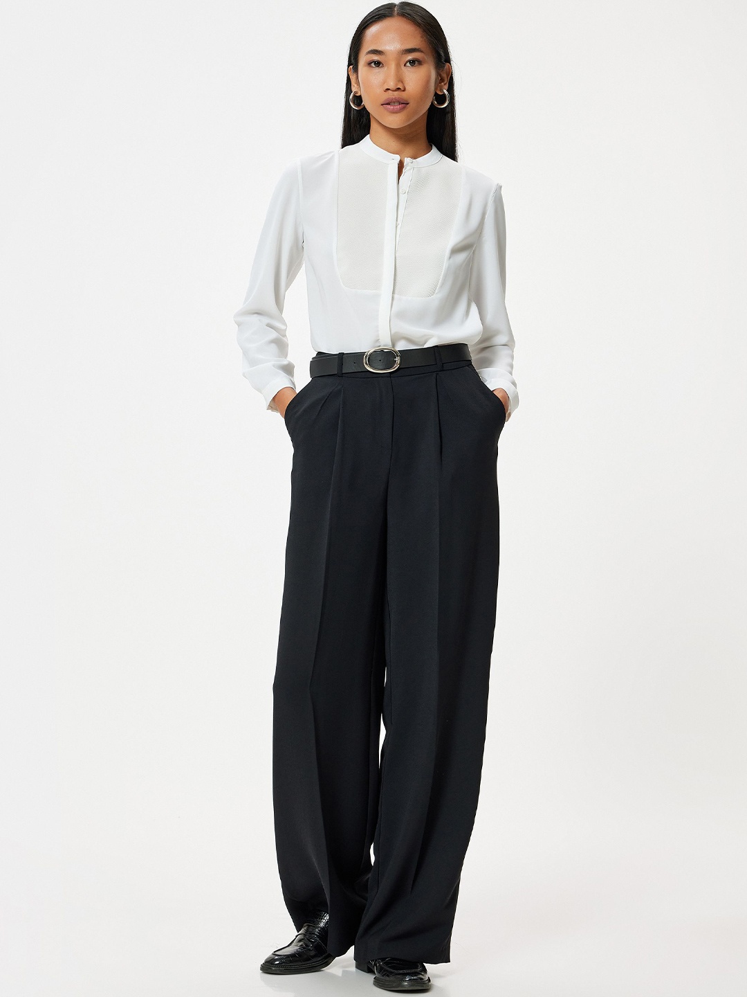 

Koton Women Spread Collar Solid Casual Shirt, Off white