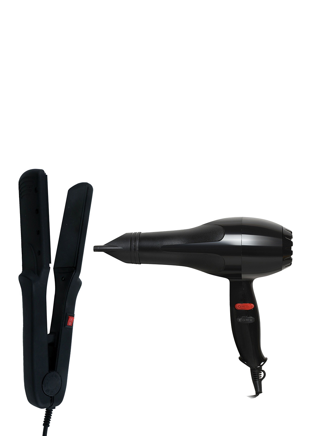 

NIRVANI Set of 2888 Professional Hair Dryer & NHC-522 White Ceramic Plate Straightener, Black