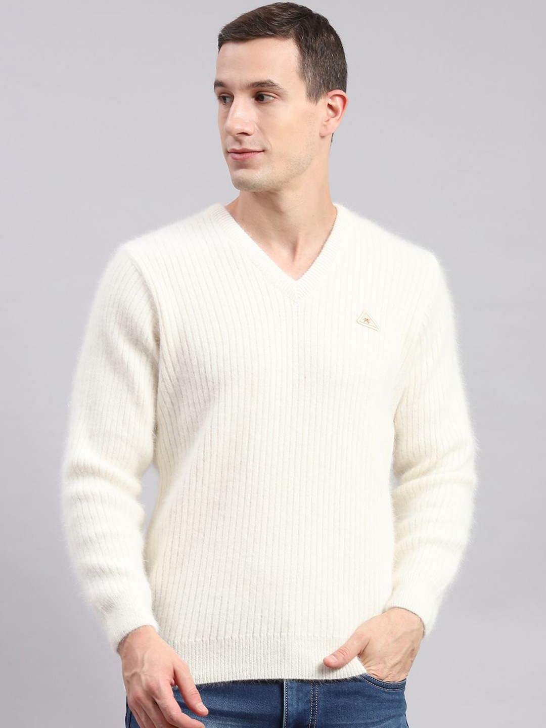 

Monte Carlo Men Woollen Pullover, Off white