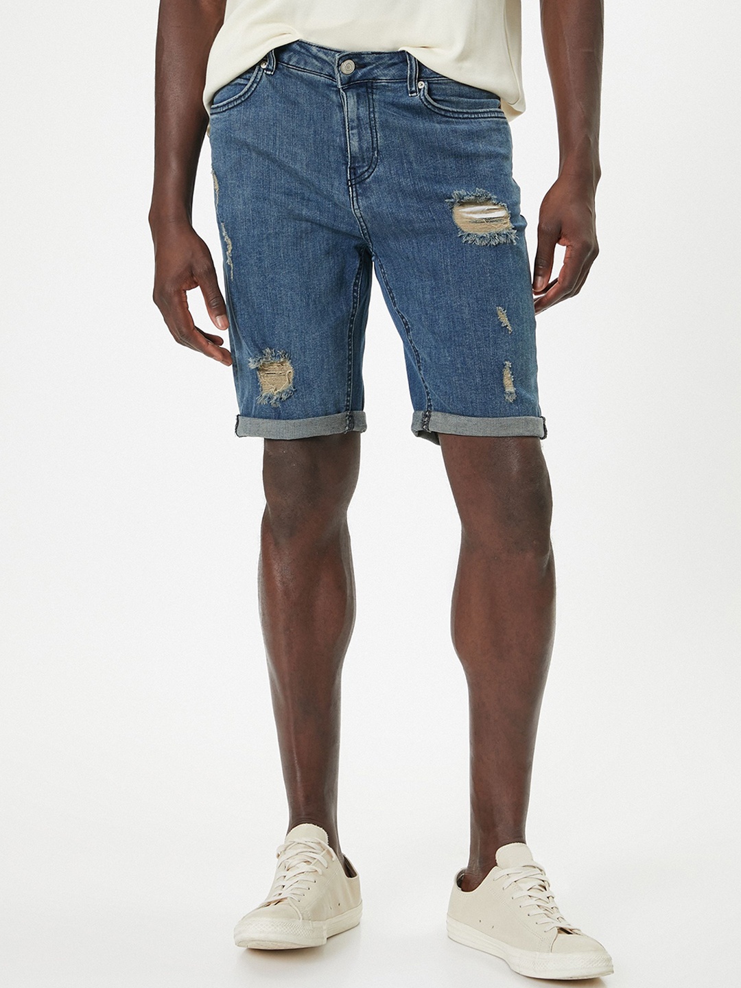 

Koton Men Slim Fit Denim Shorts, Blue