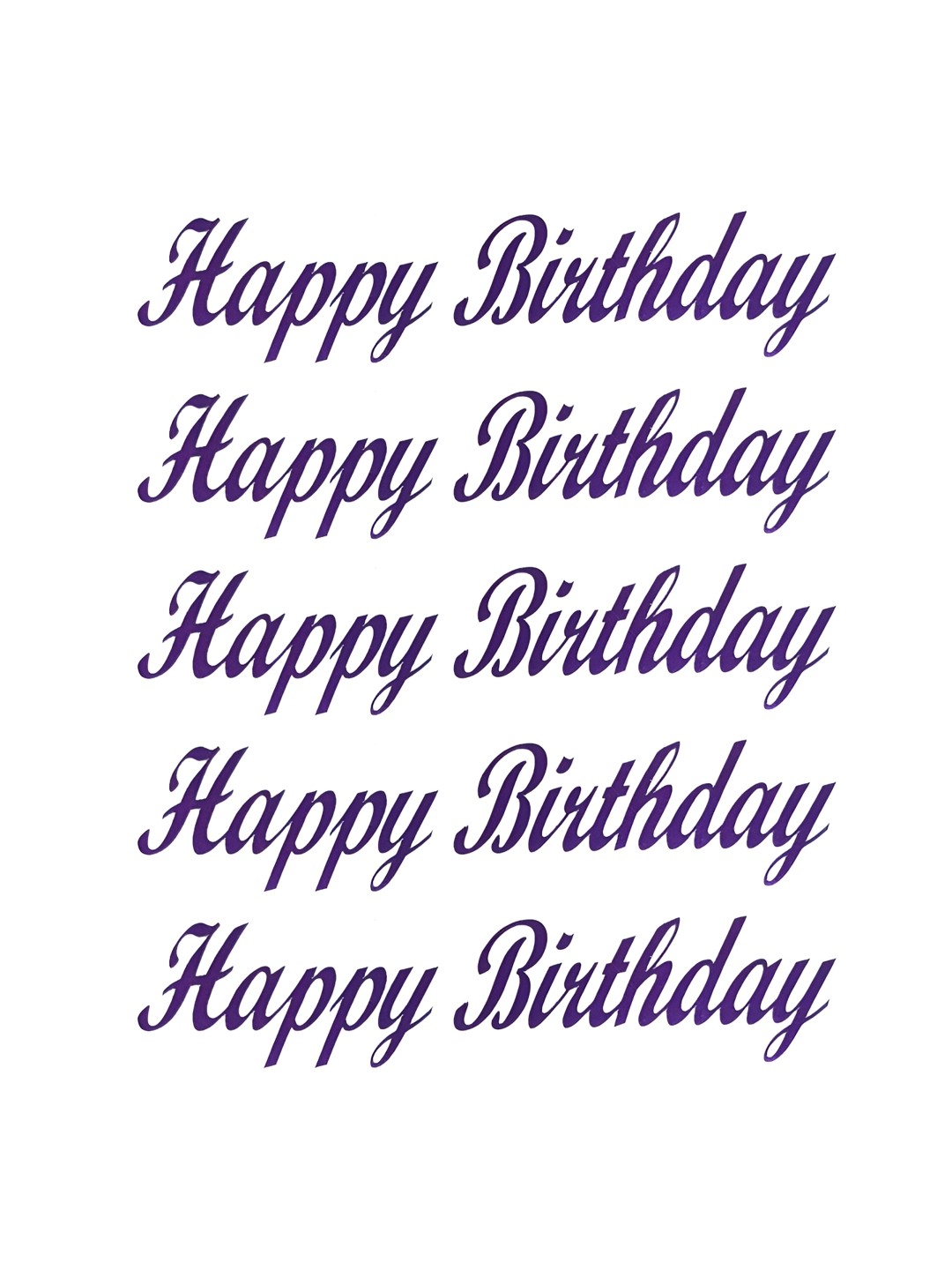 

Comet Busters Purple 5 Pieces Happy Birthday Self-Adhesive Stickers