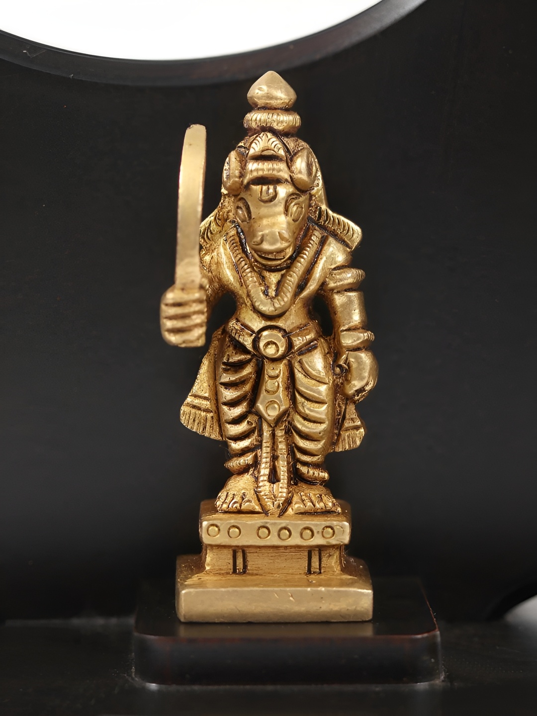 

Exotic India Gold-Toned Wooden Religious Idol Showpiece