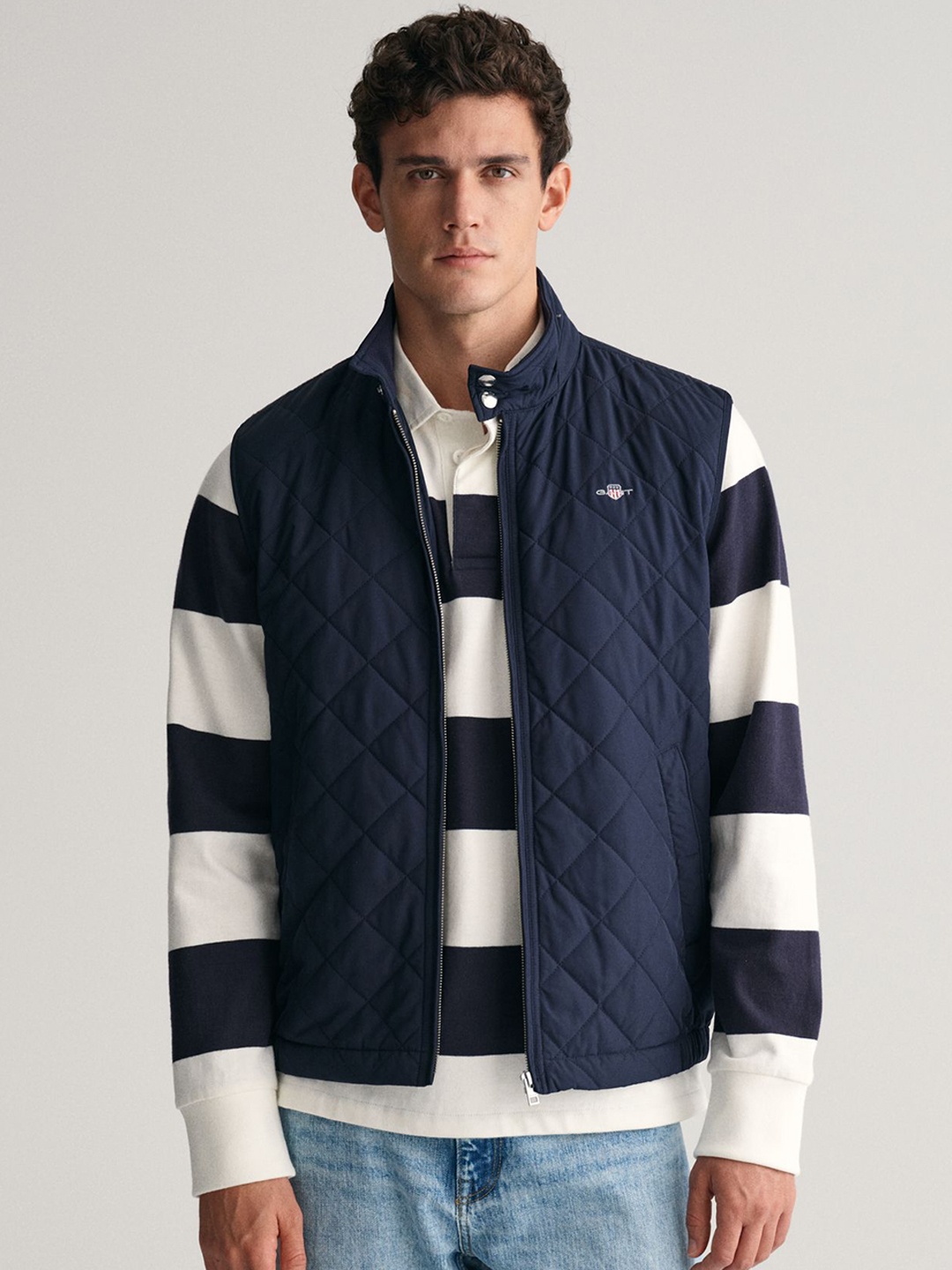 

GANT Men Quilted Jacket, Blue