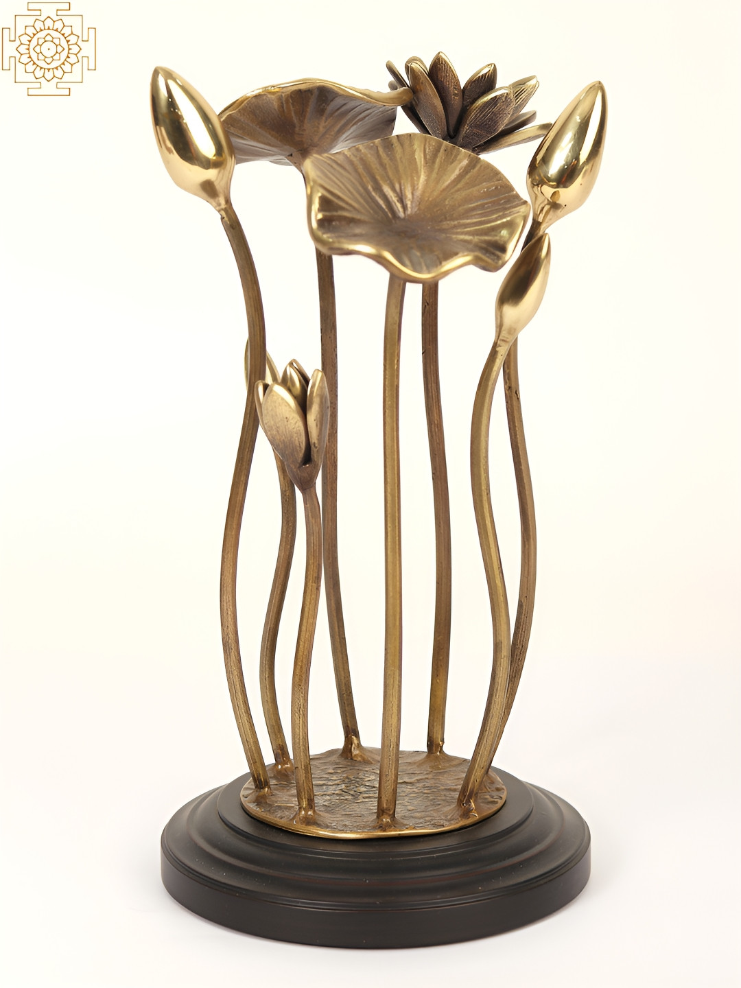 

Exotic India Gold-Toned Floral Idol Showpiece