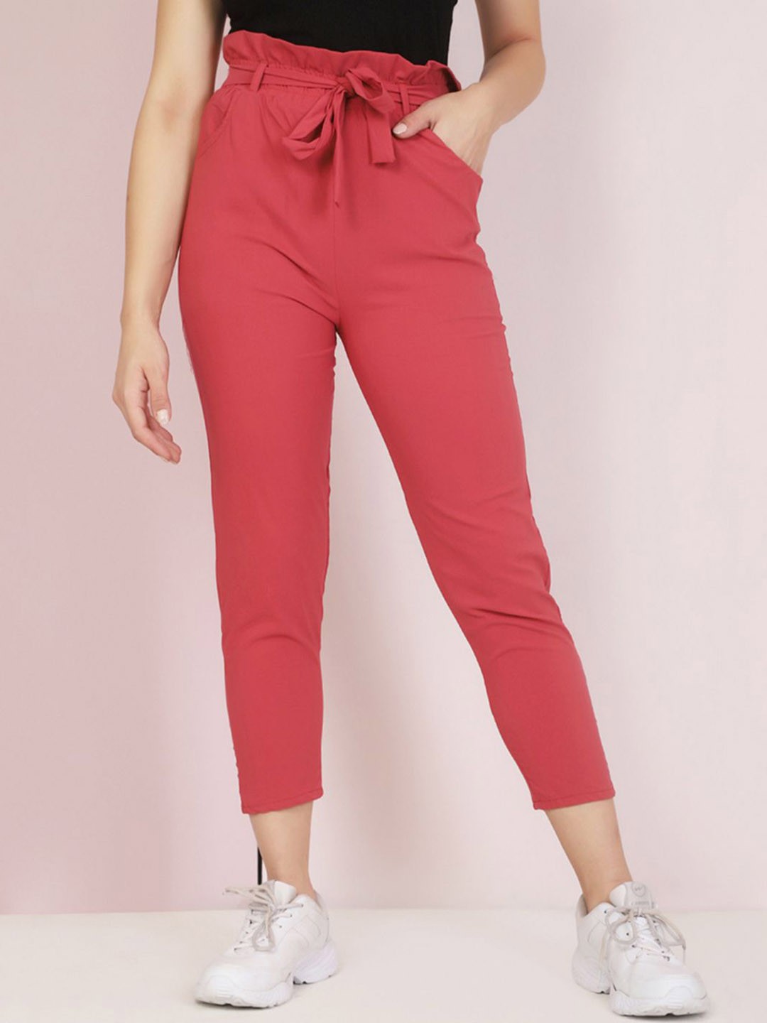 

BUY NEW TREND Women Relaxed Trousers, Peach