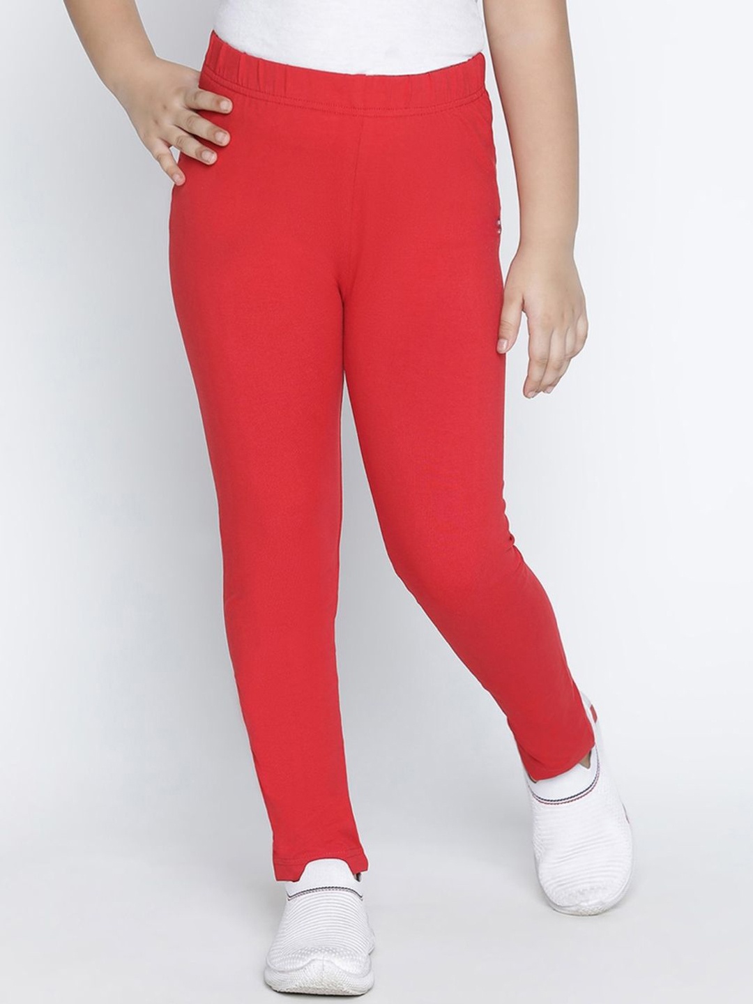 

BAESD Girls Churidar-Length Leggings, Red