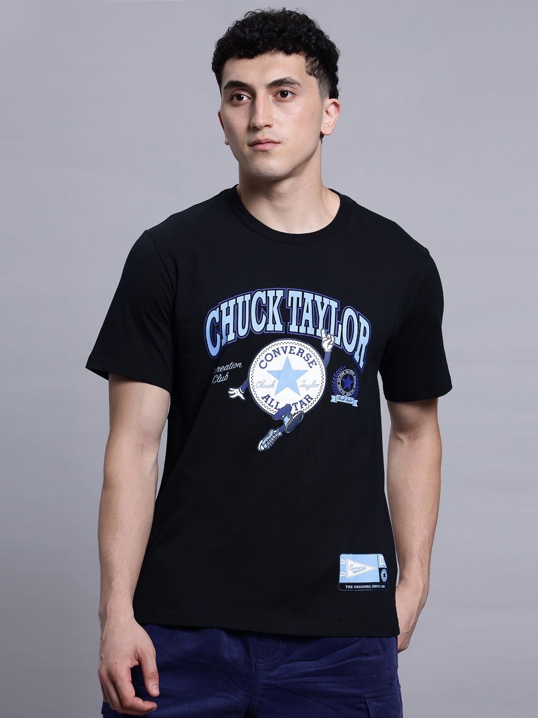 

Converse Men Chucks Retro Collegiate Graphic T-Shirt, Black