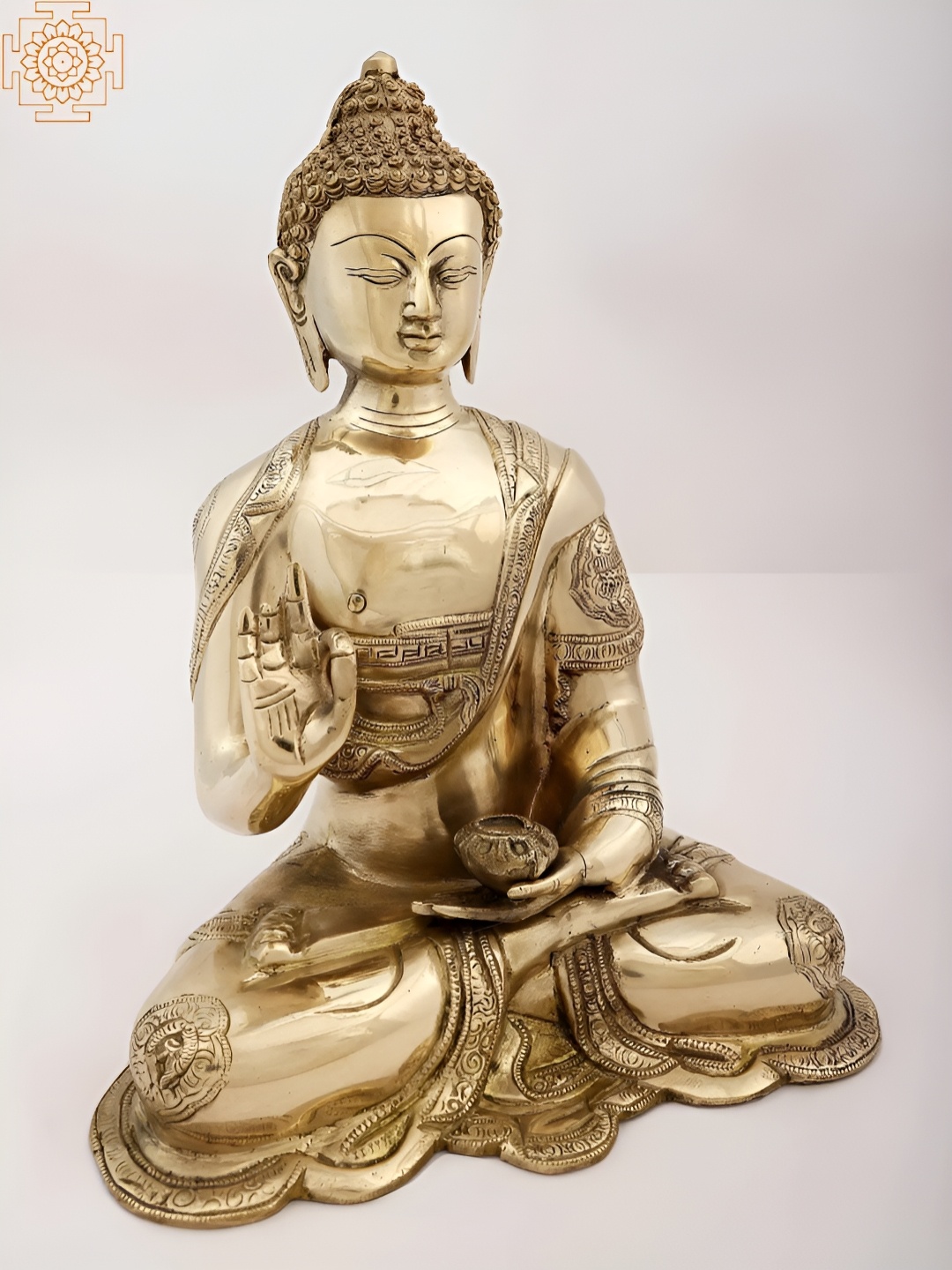 

Exotic India Gold-Toned Lord Buddha Idol Showpiece